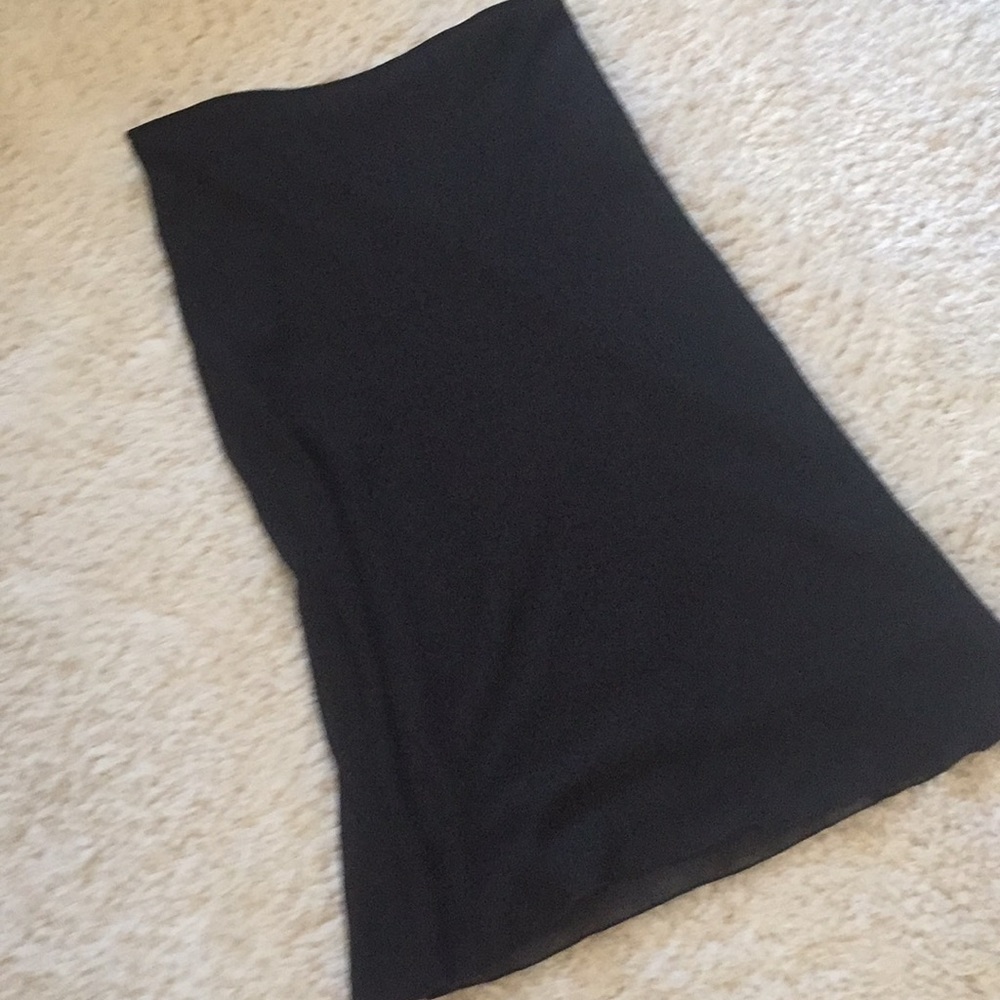 💛FINAL $/sheer lined a-line lined black skirt